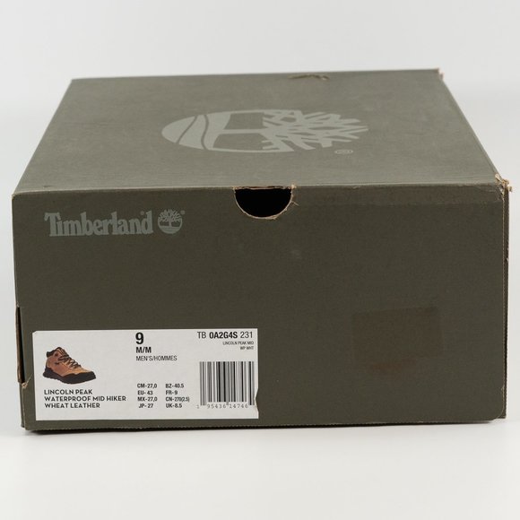 Timberland Men\'s Lincoln Peak WP Mid Hiker Wheat Leather size 9-11.5 main image 11